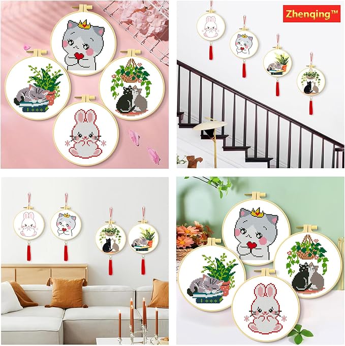 Zhenqing 4-Piece Cross Stitch Kit - Image 7