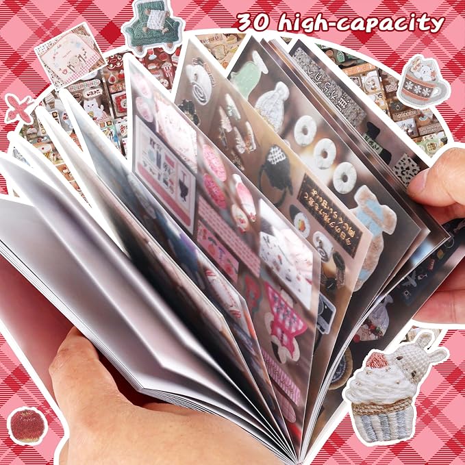 Tmtains 30 Sheets Japanese Manga Style Sticker Book 800+Pcs Heisei Retro Food - Image 4