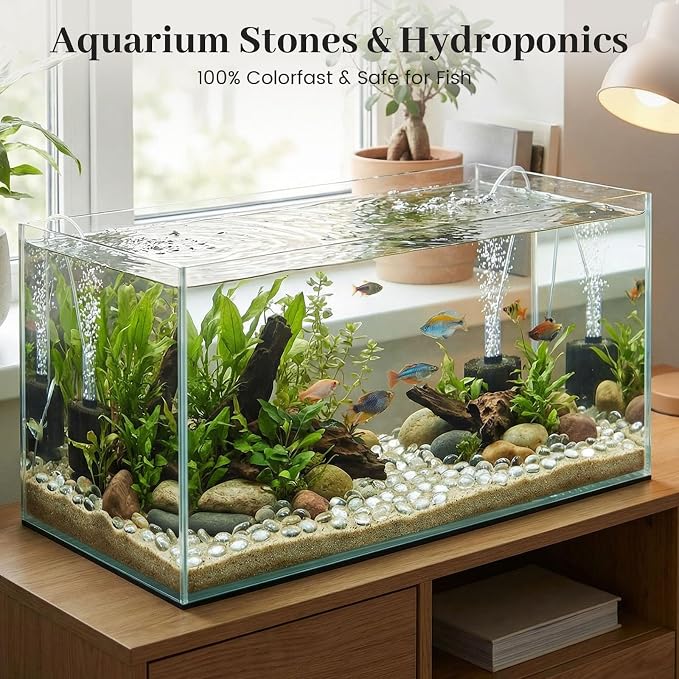 FUTUREPLUSX 5 Lb Clear Flat Glass Marbles - Image 5