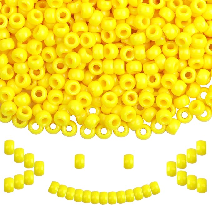 Plastic Pony Beads, for Bracelet, Hair Braiding, Friendship Bracelets, Jewelry by KAKW