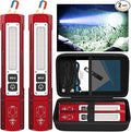 Rechargeable Flashlights High Lumens - Super Bright Small Pocket Magnetic Flashlight, 8 Modes LED Tactical Flash Light, Dual Button Powerful Flashlight for Camping (2, Red)