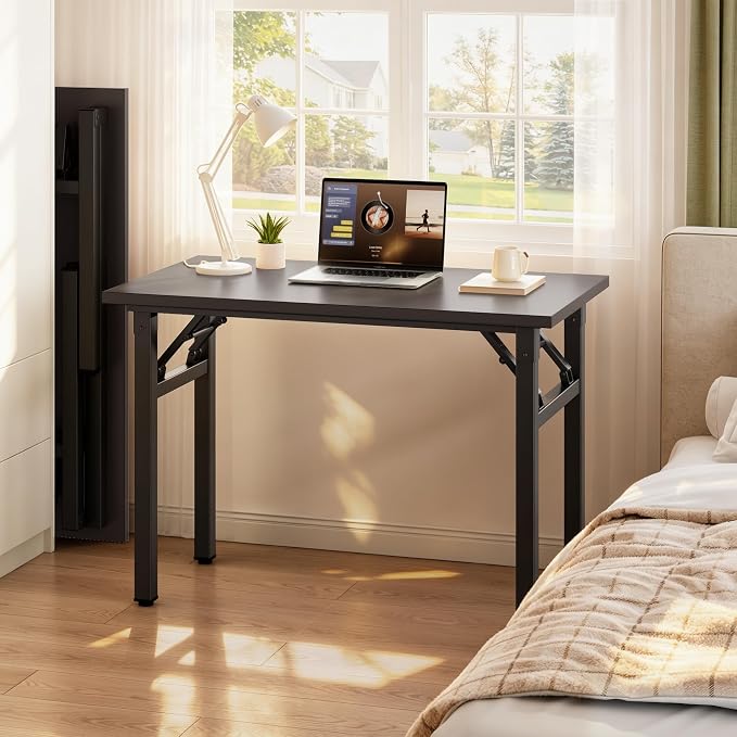 Need Small Folding Computer Desk, 35.8 Inch Writing Table, Sturdy Foldable Desk - Image 2