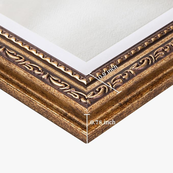 eletecpro 4x6 Vintage Picture Frame, Glass Cover, Bronze Gold, Horizontal or - Image 5