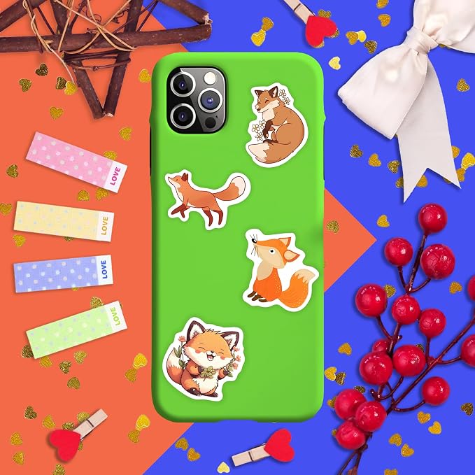 BulbaCraft Fox Stickers for Water Bottle and Laptop - Image 8