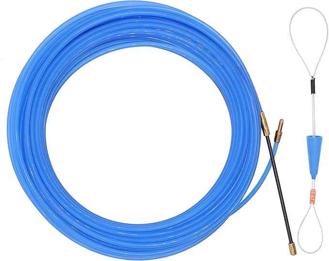 Jeemiter 66 Feet Fish Tape Wire Puller Through Wall, Electrical Fish Tape Pull Push Kit