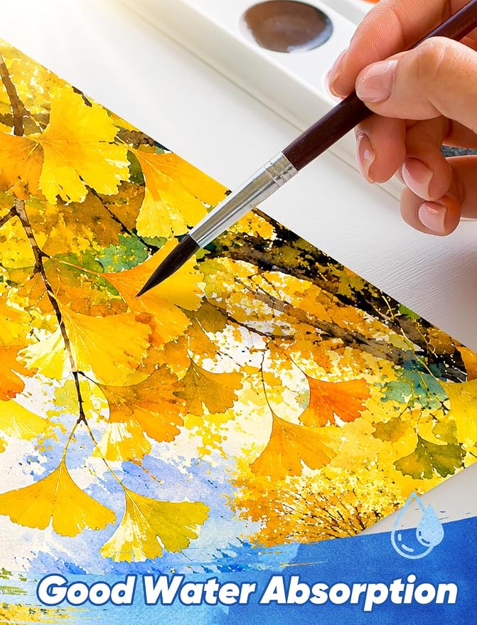 82 Sheets Watercolor Paper Bulk 9"x12", 110lb/230gsm Cold Press Thick Water - Image 2