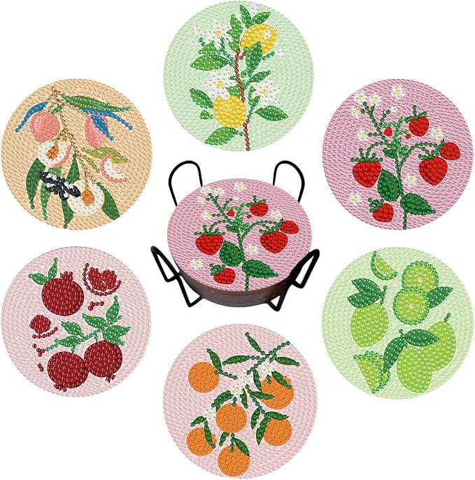 Bulerrylulu 6 Pcs Diamond Painting Coasters Kits by Bulerrylulu
