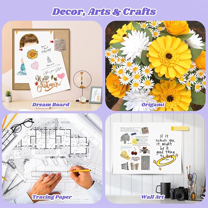 Drawing Paper, 65 Sheets Loose Drawing Paper Bulk | 68lb/100gsm Artist - Image 5