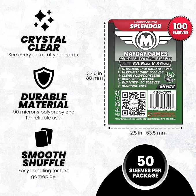 Mayday Games Splendor Game Game Accessory- Premium Card Sleeve Bundle - Image 4