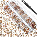 2000 Pcs Champagne Crystal Rhinestones Bulk by TecUnite