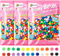 Simetufy 3600Pcs Pony Beads Bulk, 24 Assorted Colors Rainbow Plastic Beads by Simetufy