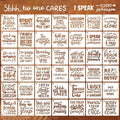 Sarcastic Painting Stencils for Crafts Reusable 3inch Funny Stencil Drawing by SUNVERSE