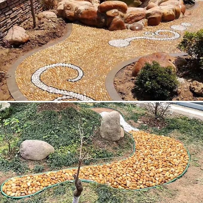 YISZM 20lbs Yellow River Rocks for Landscaping, 1-2 Inch Natural Pebbles for - Image 7
