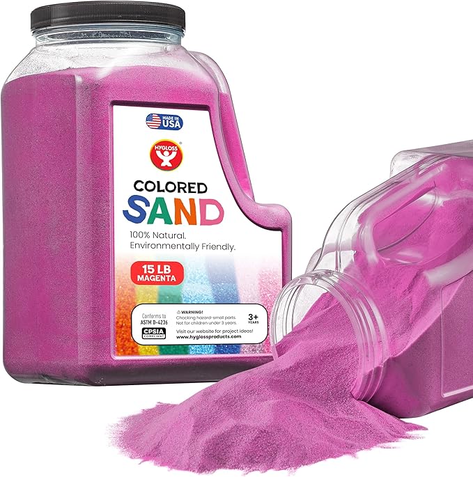 Hygloss Colored Sand for Crafts - 15 lb Bottle by HyglossProductsInc