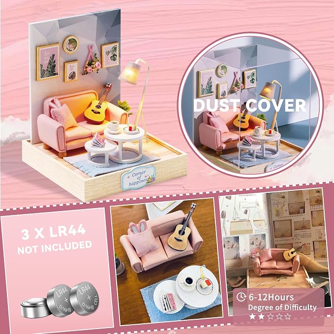 Flever Dollhouse Miniature DIY House Kit Creative Room - Image 6