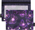 Custom Butterflies Purple Neon Pencil Pouch by BOENLE-WELCOMEYOURCOMING