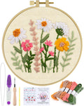 ERKOON Punch Needle Kit Beginners Adults, DIY Easy Flower Embroidery Set by ERKOON