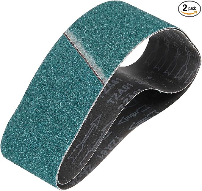 HARFINGTON 6 x 48 Inch Sanding Belts, 2 Pcs 24 Grit Zirconia Abrasive Belt Sander File Belt for Woodworking, Metal Polishing, Knife Sharpener