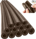 Amylove 12 Pcs 3.3 Feet Foam Pipe Insulation Foam Tube Insulating Water Pipe Pool Swim Noodles Heat Preservation Pipe Covers for Tubing Outdoor Freeze Protection (Brown,1/2 Inch)