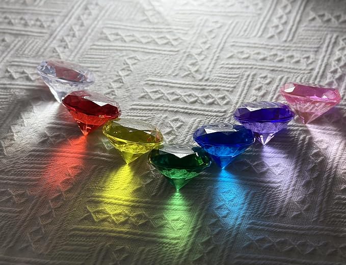 Niceup 52PCS Kids Gems Diamond Toys 1.57in Treasure Jewels Pool Diving Swimming - Image 3