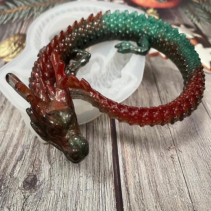 Dragon Resin Molds Silicone | Flying Dragon Epoxy Resin and Plaster Ornament - Image 3