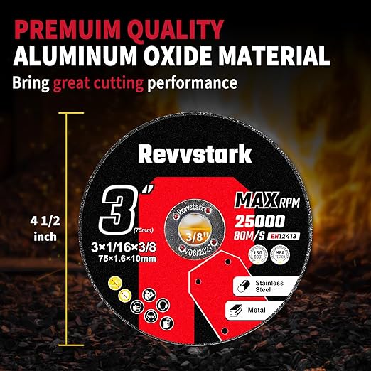 55 Pack Cut Off Wheels 3 Inch, Thin 3" x1/16 x3/8" Metal & Stainless Steel Cutting Wheel for Angle Grinder, Cutting Discs with Aggressive Cutting