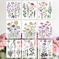 9pcs Flower Stencils for Painting Plant Patterns Drawing Stencils for Crafts by Unknown
