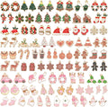 SANNIX 110Pcs/55 Pairs Christmas Charms, Holiday Enamel Charms Red Green Pink by SANNIX