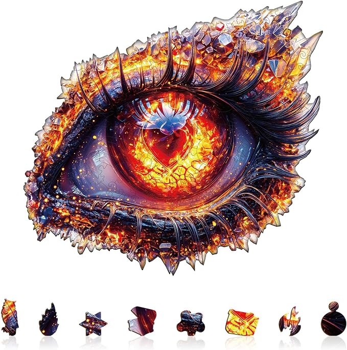 Ember Eye Puzzles Adults Gifts Wooden 220 Pieces 13.4 * 12.2in by Jollitot