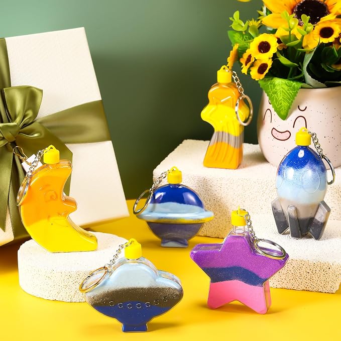 VioraWhite 12 Pack Sand Art Crafts Kit Sand Art Bottle Keychains Include 12 - Image 4
