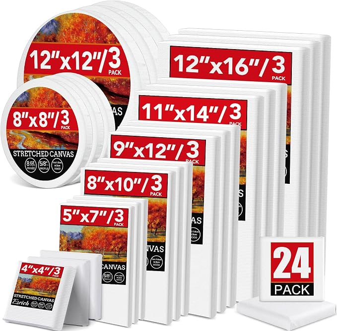 24 Pack Canvases for Painting by ESRICH