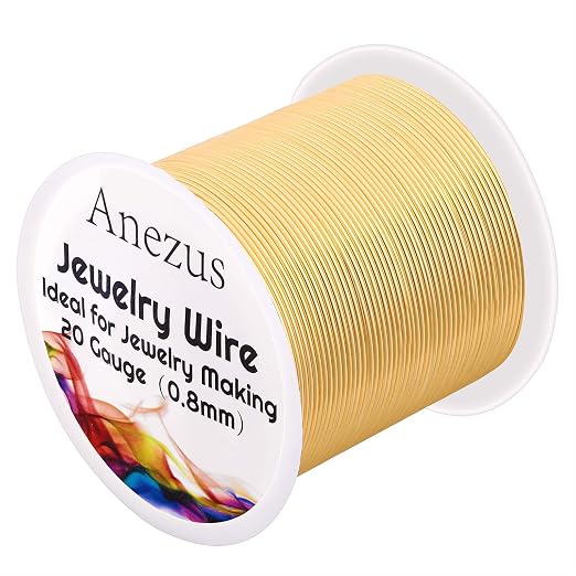 anezus 20 Gauge Jewelry Wire, 28 Yards Craft Wire Tarnish Resistant Copper by anezus
