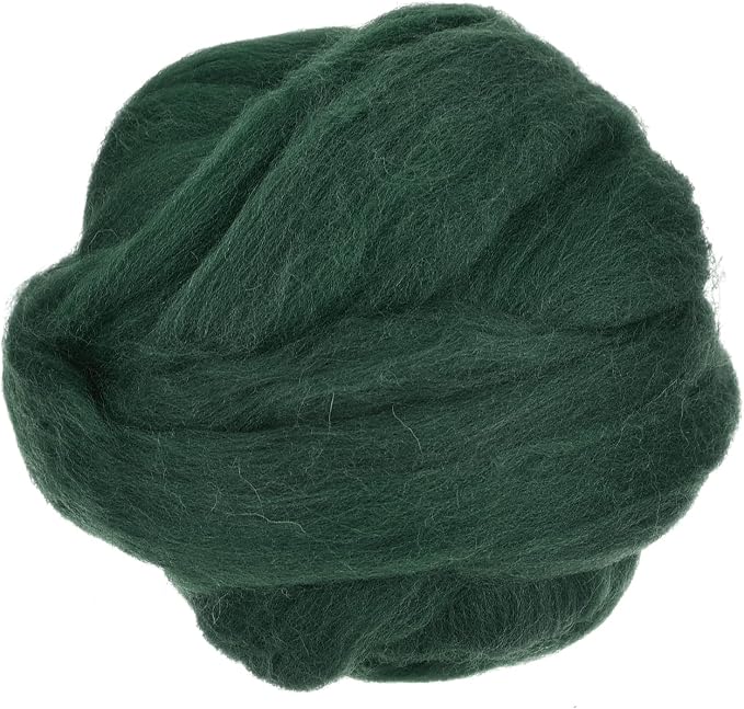 uxcell Needle Felting Wool, 3.5 Oz Nature Fibre Wool Yarn Roving by uxcell