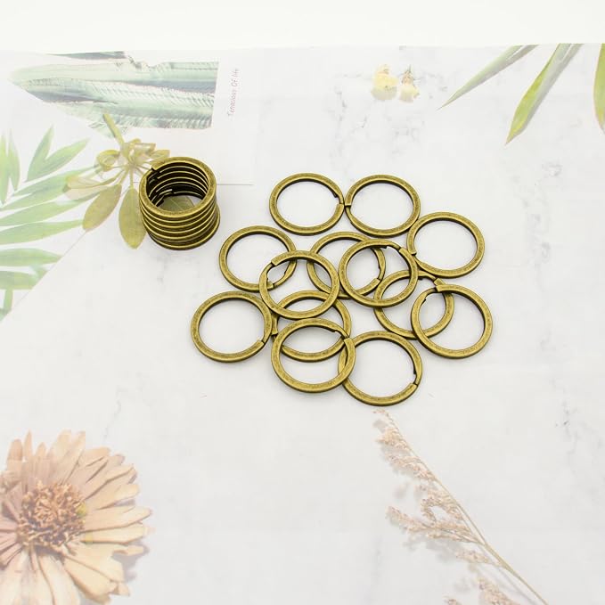 20 Pack Key Ring Keychain 1 Inch 25mm Diameter Metal Flat Split Key Chains Rings - Image 4