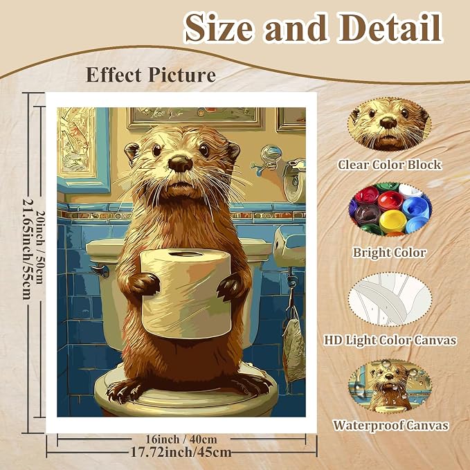 HMZephitiquc Funny Paint by Numbers Kit - Image 4