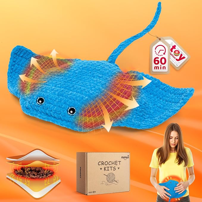 Mewaii Microwavable Heatable Manta Ray Crochet Kit - Image 2
