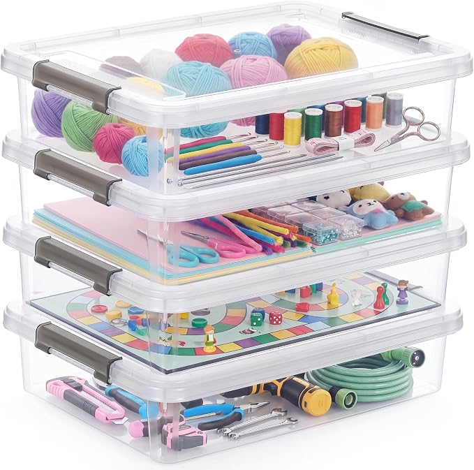 Citylife 6 Qt Plastic Storage Bins by CITYLIFEHomeOrganization