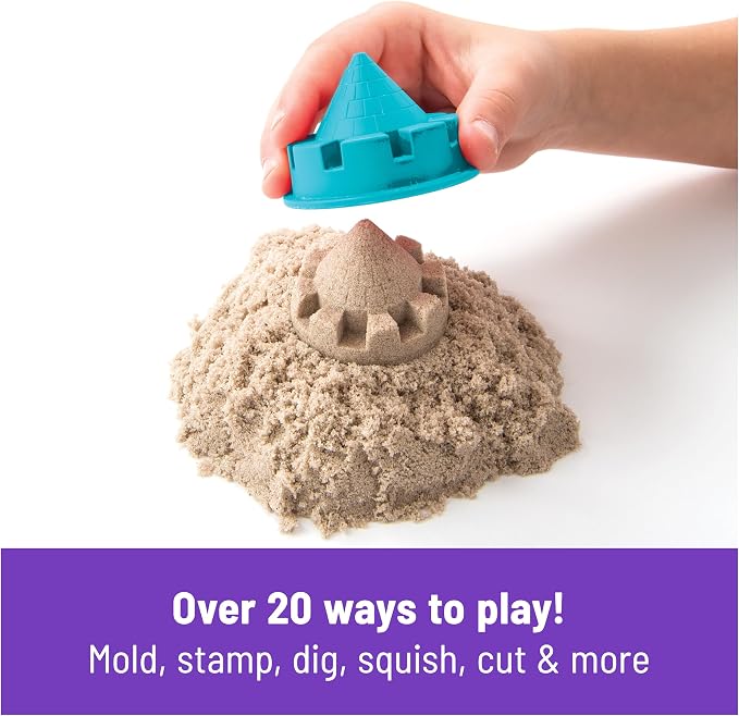 Kinetic Sand Folding Sandbox Set, Moldable Play Sand Sensory Toys, Ages 3+ - Image 4