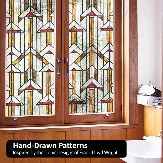 Faux Stained Glass Window Film, Decorative Window Privacy Film - Image 6