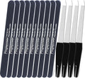 Nail Files Set, 14PCS Professional Metal Nail File & Emery Boards for Natural Nails (100/180 Grit), Double Sided Reusable & Washable Manicure Kit for Women, Home & Salon