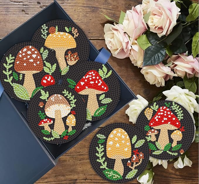 Bulerrylulu 6 Pcs Diamond Painting Coasters Kits - Image 6
