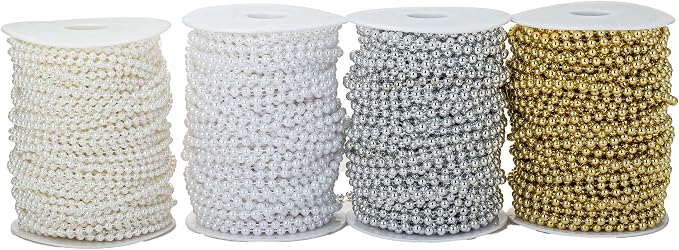 6mm Crafts Faux Pearl Beads Garland Pearl Bead Roll Strand of Pearls to - Image 5