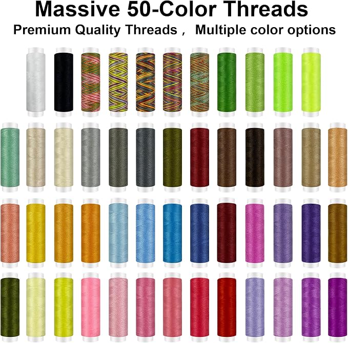 HYHJMISTY Sewing Kit for Adults, 50 Color Sewing Thread Kit, Portable - Image 3