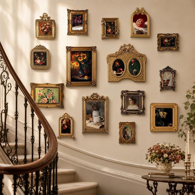 Wonderjune 15 Pcs Vintage Picture Frames Set - Image 9
