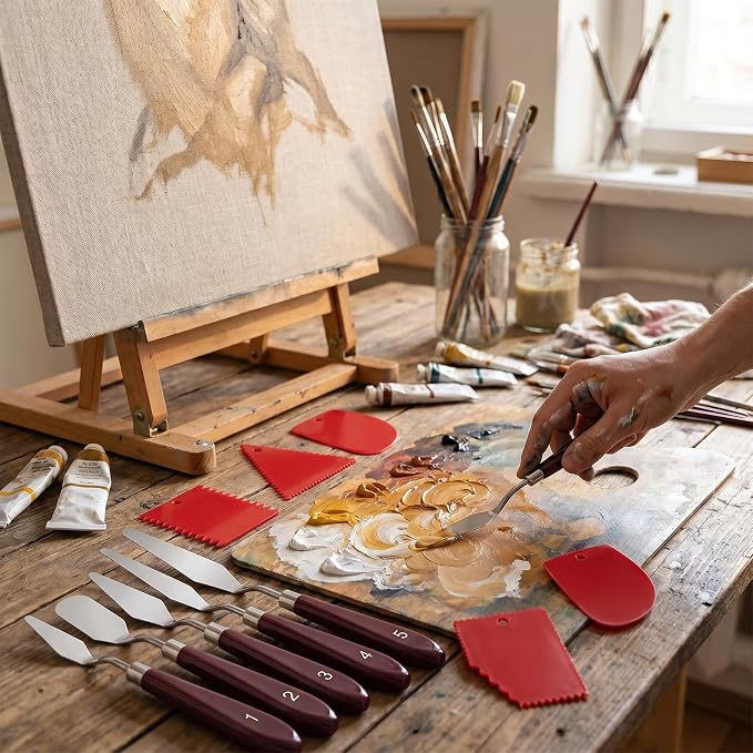 11 Pcs Stainless Steel Palette Knife Set – Professional Painting Knives - Image 6