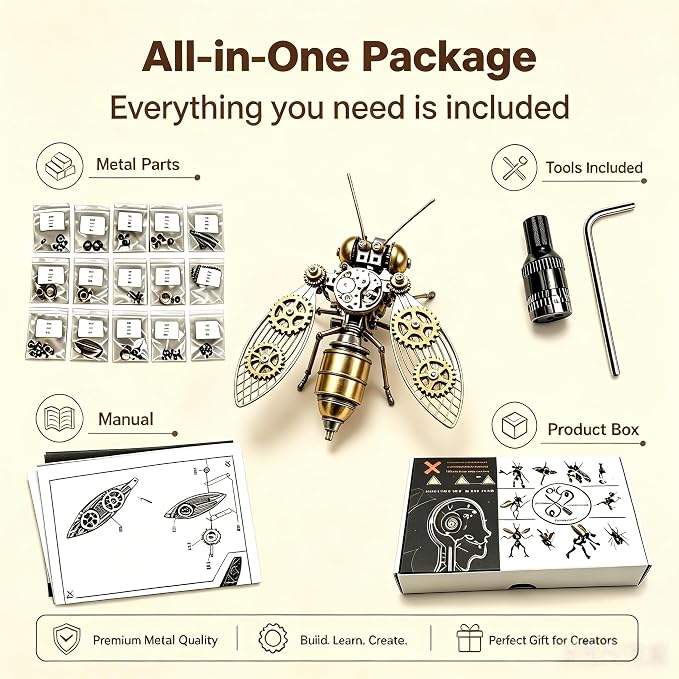 Mechanical Metal 3D Bumblebee Model Kits Puzzle - Image 8