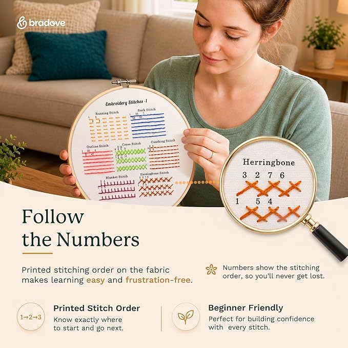 Bradove Classic Embroidery Learning Kit - Image 4