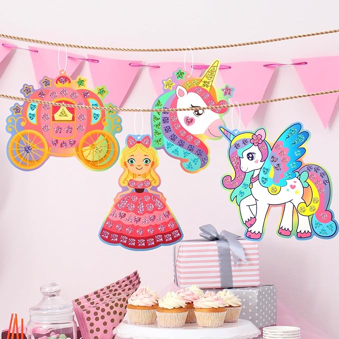 JULEASEL Mirror Mosaic Princess Unicorn Craft Kit, Gift - Image 3