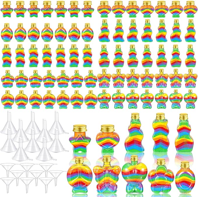 Bokon 100 Pcs Plastic Sand Art Bottles Bulk Sand Art Containers by Bokon