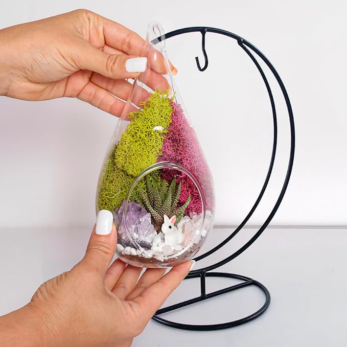 Creations by Nathalie DIY 7" DIY Teardrop Terrarium Kit - Image 7